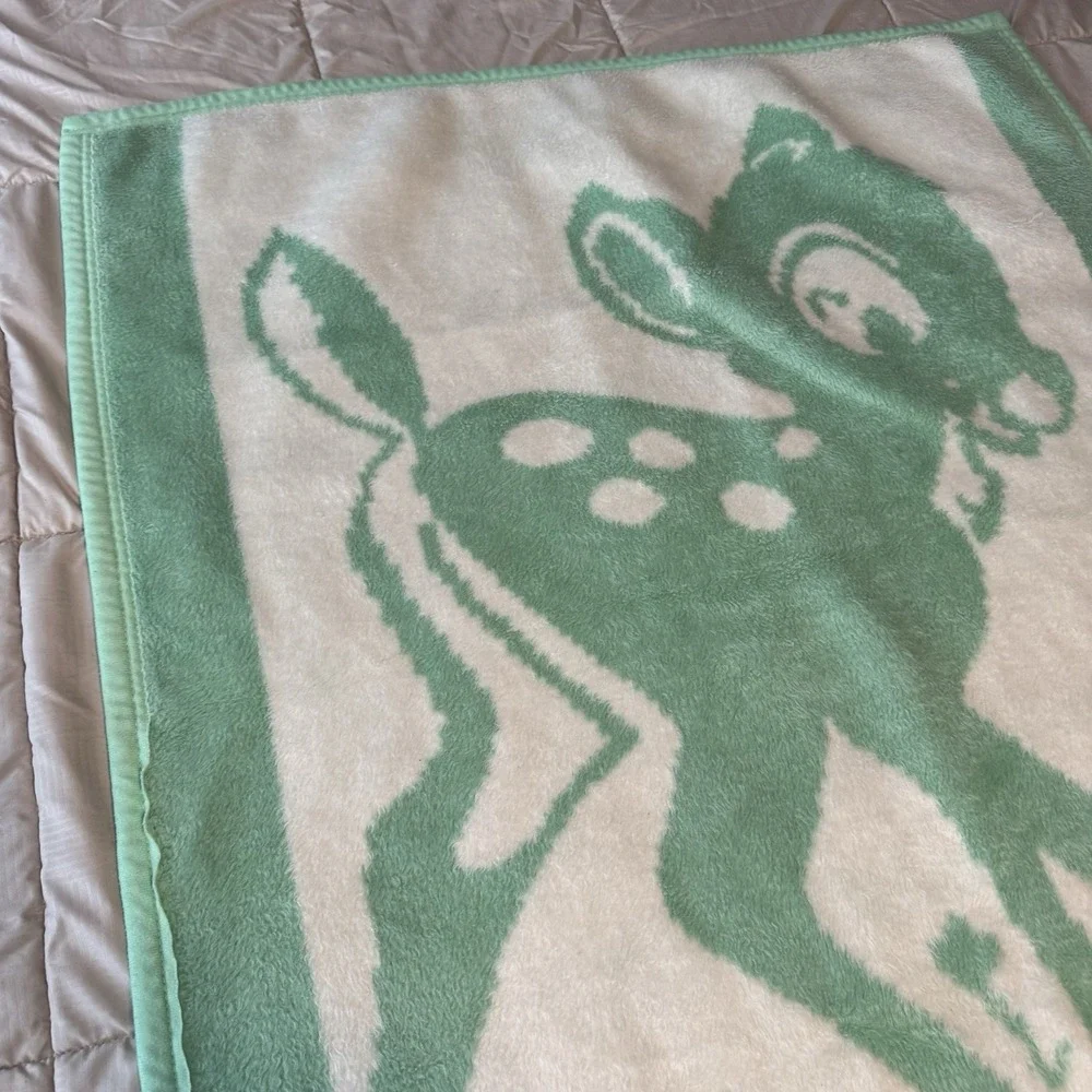 Vintage Disney Bambi Baby Blanket Crib Blanket 36